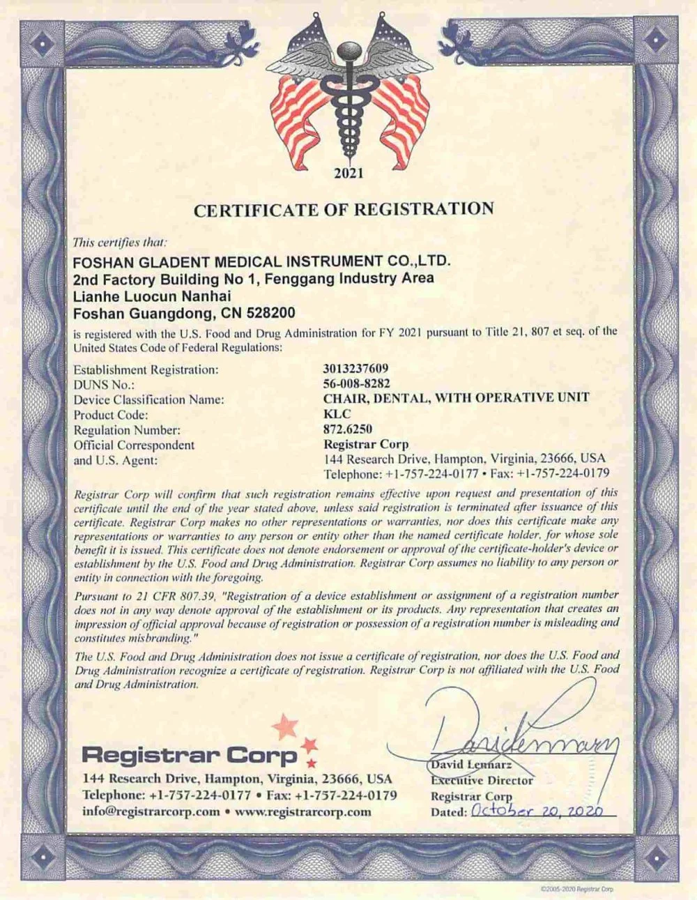 Certificate
